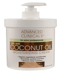 Advanced Clinicals Coconut Oil Cream Facial Moisturizer for Dry Skin