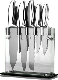 Utopia Kitchen Premium Class Stainless Steel 12 Knife Set with Acrylic Stand