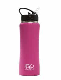 GO Bottles Stainless Steel Insulated Water Bottle with Flip Straw