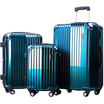 Merax Dreamy Hard Case Luggage Set 3 Piece Expandable Suitcase ABSPC with TSA Lock