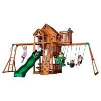 Skyfort II All Cedar Wood Swing Outdoor Playset by Backyard Discovery