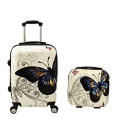 World Traveler 2 Piece Hardside Upright Spinner Luggage Set