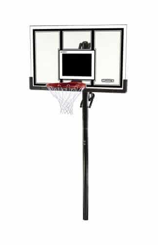 Lifetime 71525 Height Adjustable In Ground Basketball System with 54 Inch Shatterproof Backboard