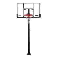 Lifetime Crank Adjusted In Ground Basketball Tempered Glass Backboard