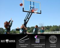 Pro Dunk Platinum In Ground Adjustable Outdoor Basketball Goal Hoop