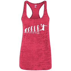 Evolution to Basketball Player Womens Racerback Tank Top